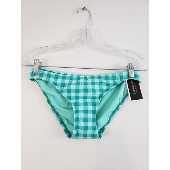 Juicy Couture Other - (JL) Y2K Juicy Couture Swim Womens Bikini Bottoms Size M Aqua Plaid